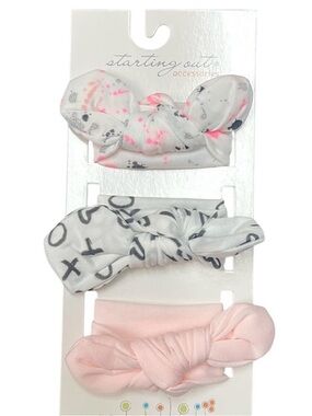 Starting Out Baby Girls’ Headbands Set Pink White